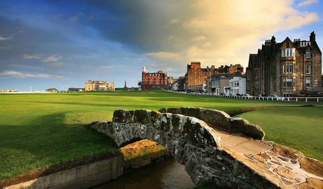 The Swilcan Bridge on the Old Course at St Andrews